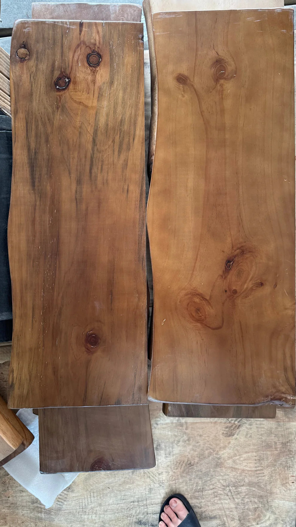 Hardwood Live Edge Floating Shelf