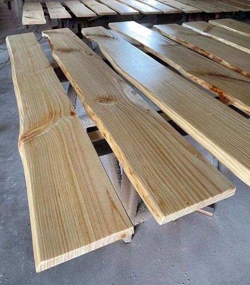 Hardwood Live Edge Floating Shelf