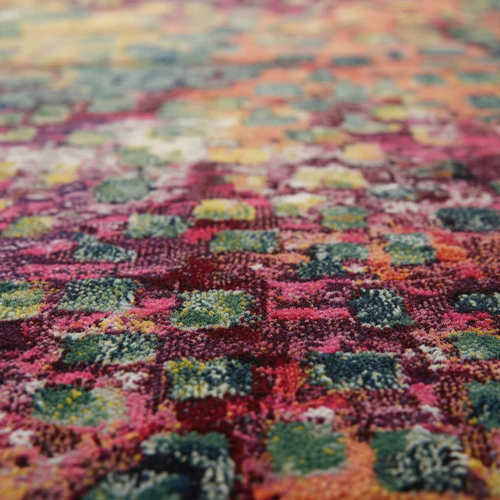 Abstract Mosaic Wool Blend Area Rug