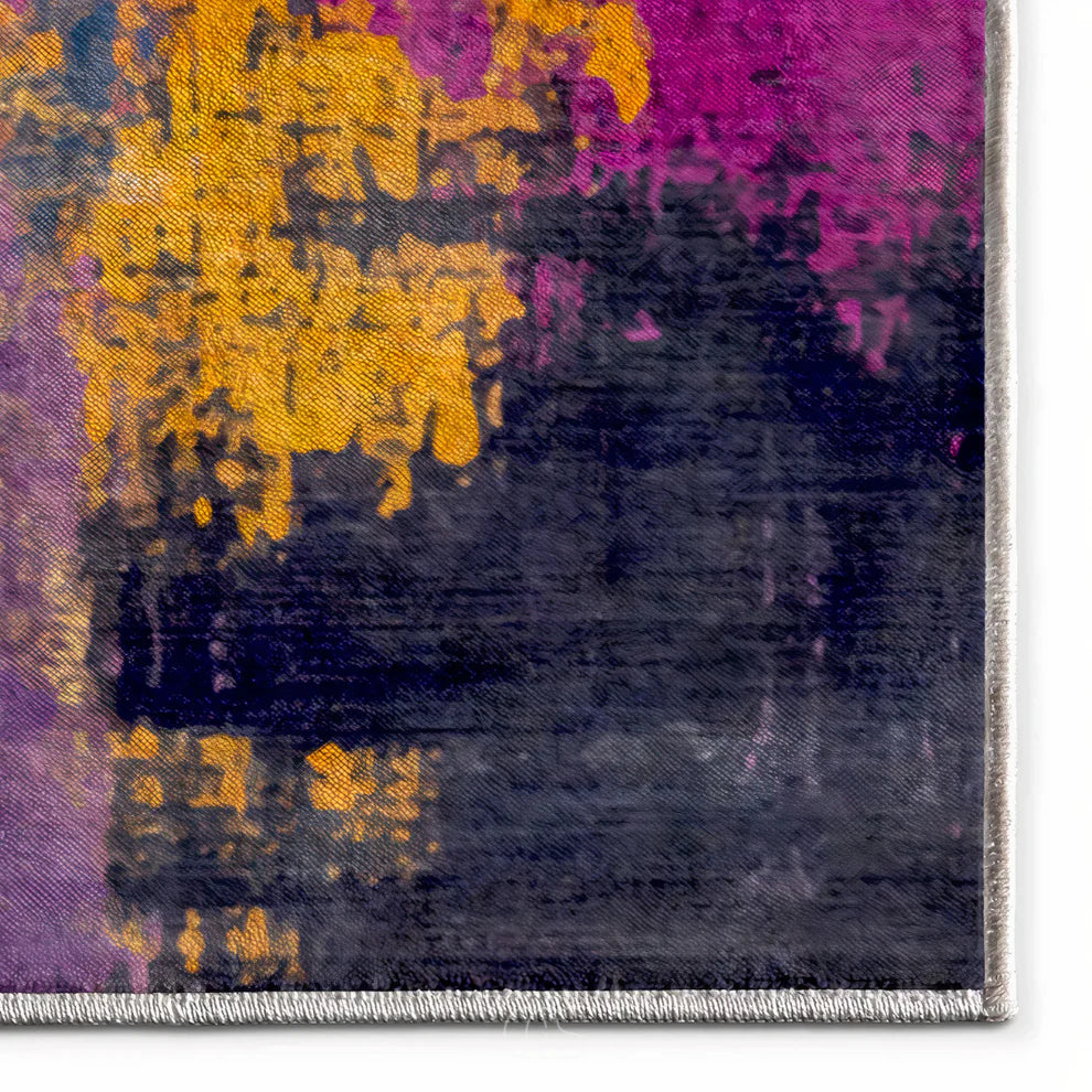 Abstract Multi-Colour Painterly Area Rug