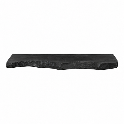 Black Solid Wood Live Edge Floating Shelf