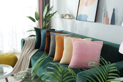 Dark Green Velvet Stretch Sofa Cover
