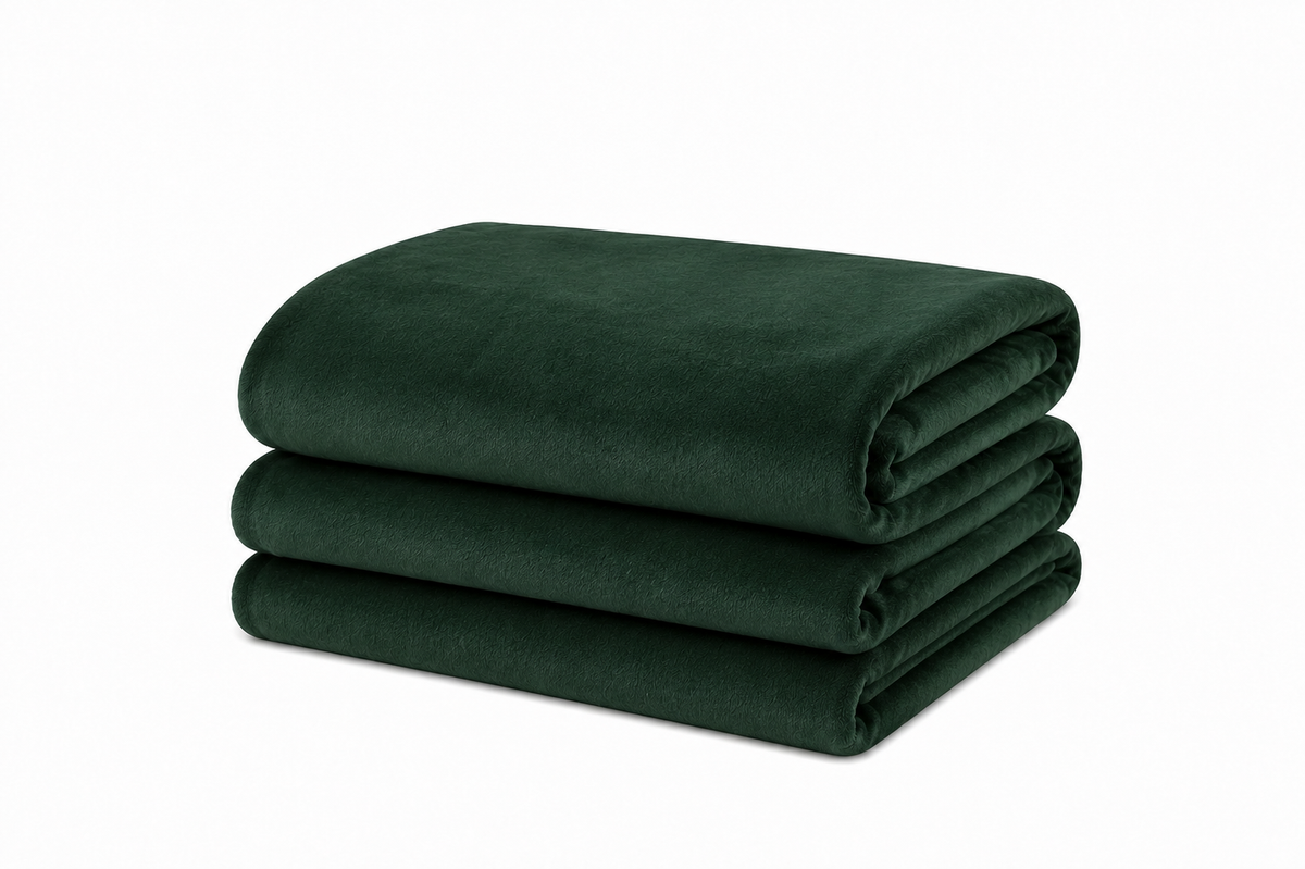 Dark Green Velvet Stretch Sofa Cover