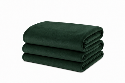 Dark Green Velvet Stretch Sofa Cover