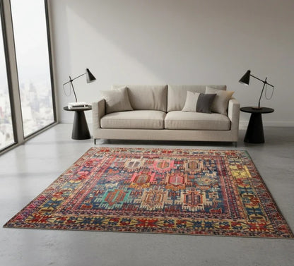 Distressed Vintage Tribal Area Rug