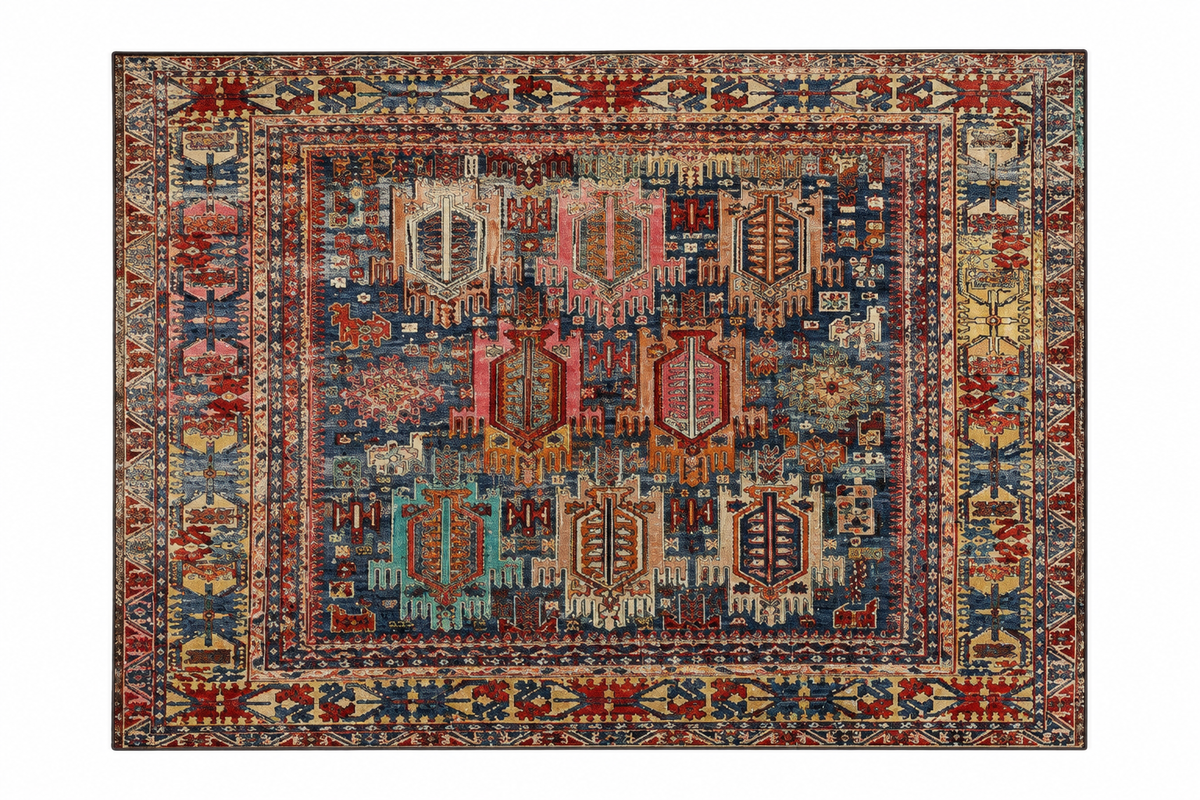 Distressed Vintage Tribal Area Rug