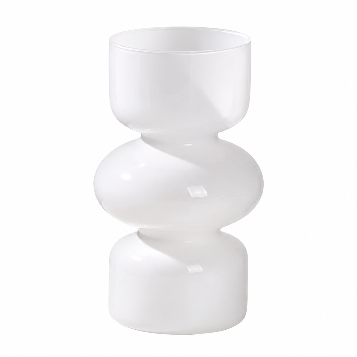 Glossy Glass Stacked Bubble Vase