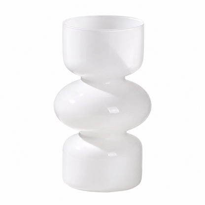 Glossy Glass Stacked Bubble Vase