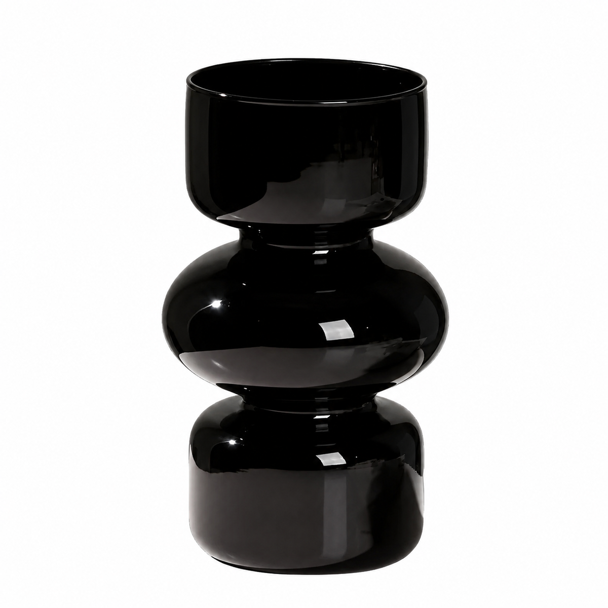 Glossy Glass Stacked Bubble Vase