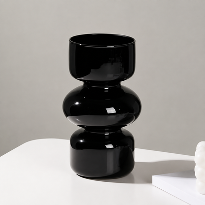 Glossy Glass Stacked Bubble Vase