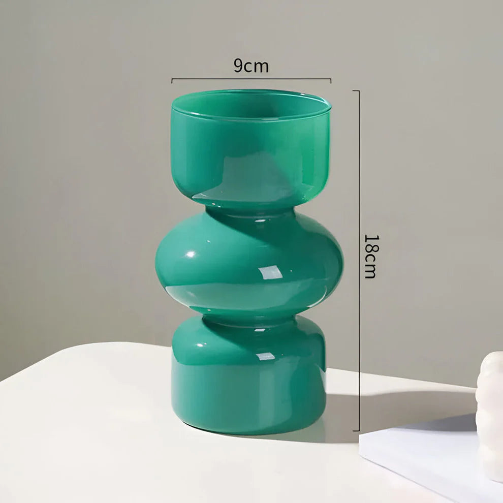 Glossy Glass Stacked Bubble Vase