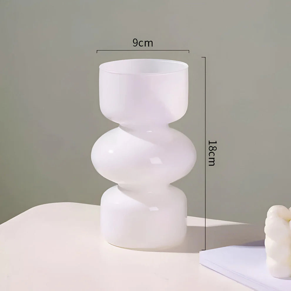 Glossy Glass Stacked Bubble Vase