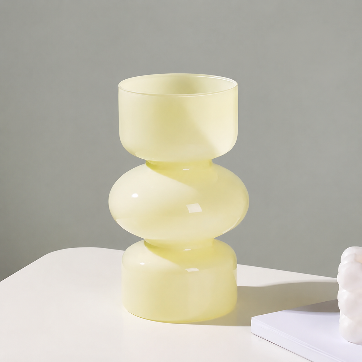 Glossy Glass Stacked Bubble Vase