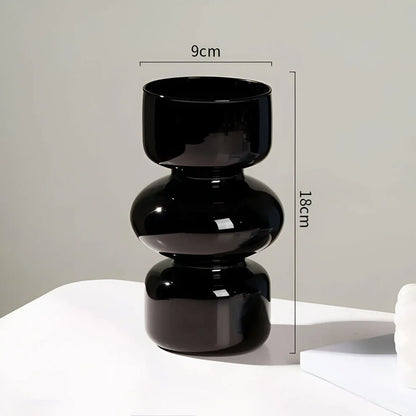Glossy Glass Stacked Bubble Vase