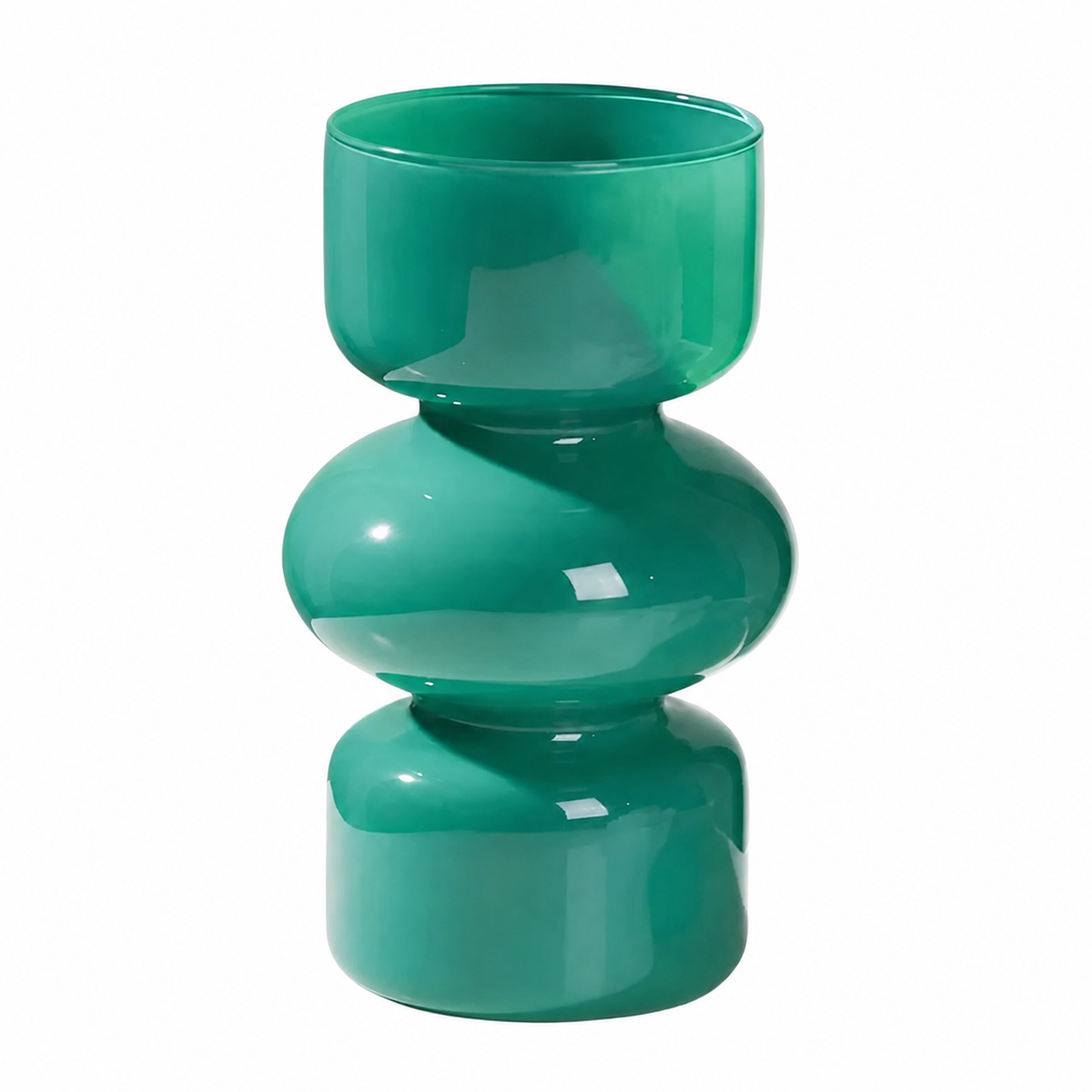 Glossy Glass Stacked Bubble Vase