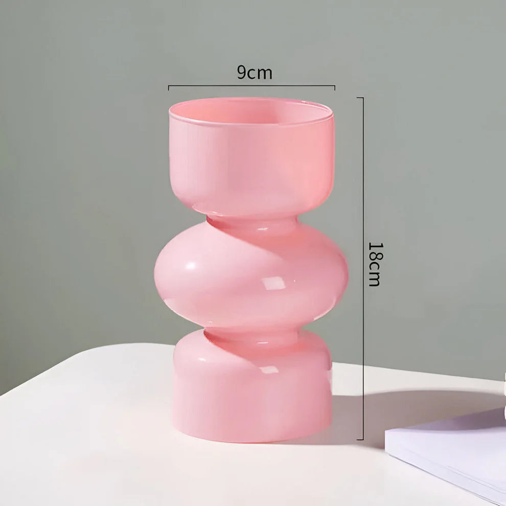 Glossy Glass Stacked Bubble Vase