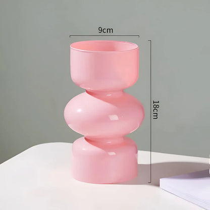 Glossy Glass Stacked Bubble Vase