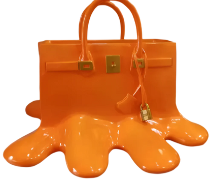 Glossy Resin Melting Handbag Vase