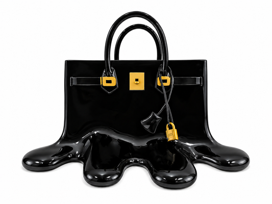 Glossy Resin Melting Handbag Vase