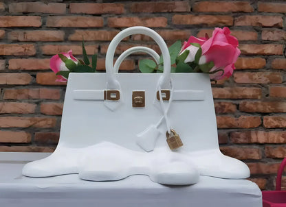 Glossy Resin Melting Handbag Vase