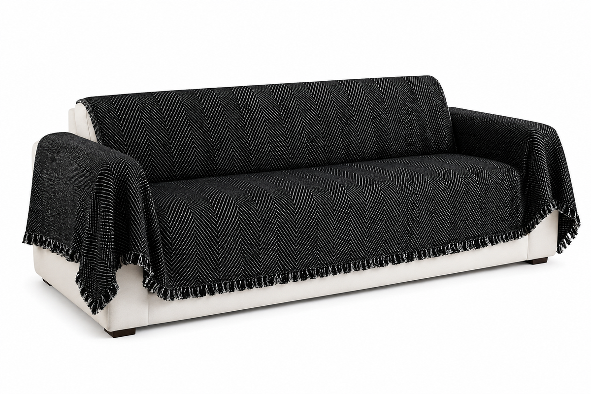 Herringbone Weave Sofa Protector Throw