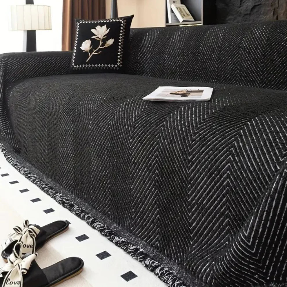 Herringbone Weave Sofa Protector Throw