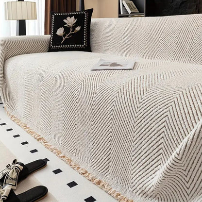 Herringbone Weave Sofa Protector Throw