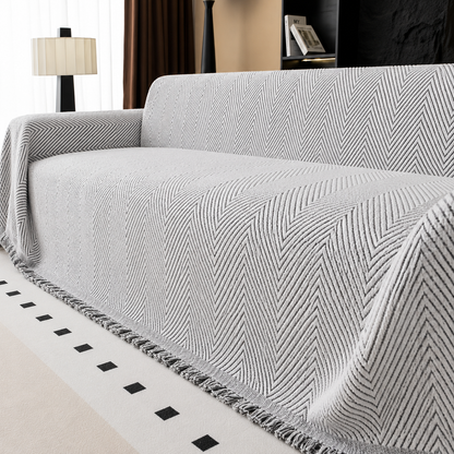 Herringbone Weave Sofa Protector Throw