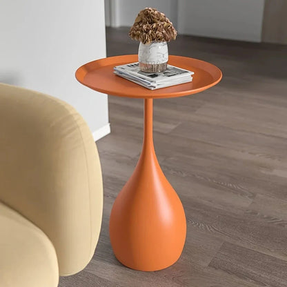 Matte Teardrop Tray-Top Side Table