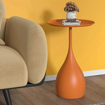 Matte Teardrop Tray-Top Side Table
