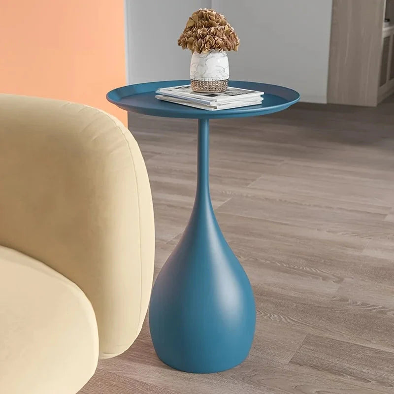 Matte Teardrop Tray-Top Side Table