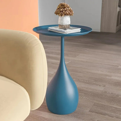 Matte Teardrop Tray-Top Side Table
