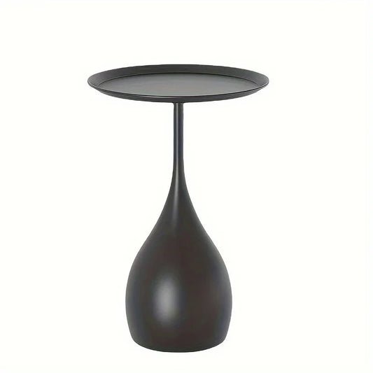 Matte Teardrop Tray-Top Side Table