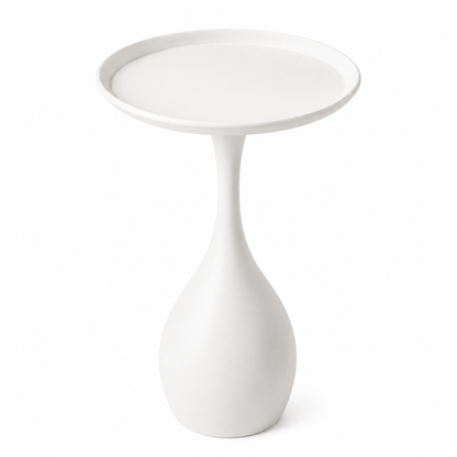 Matte Teardrop Tray-Top Side Table
