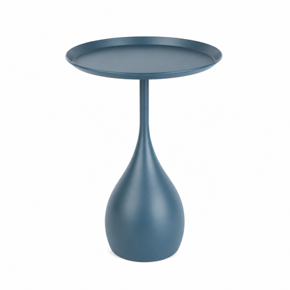 Matte Teardrop Tray-Top Side Table