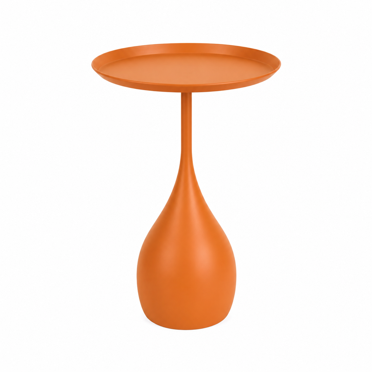 Matte Teardrop Tray-Top Side Table