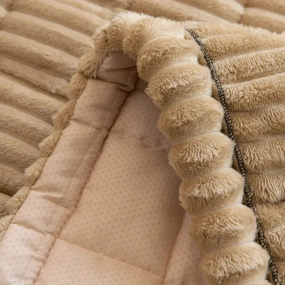 Quilted Plush Sofa Seat Protector Pad