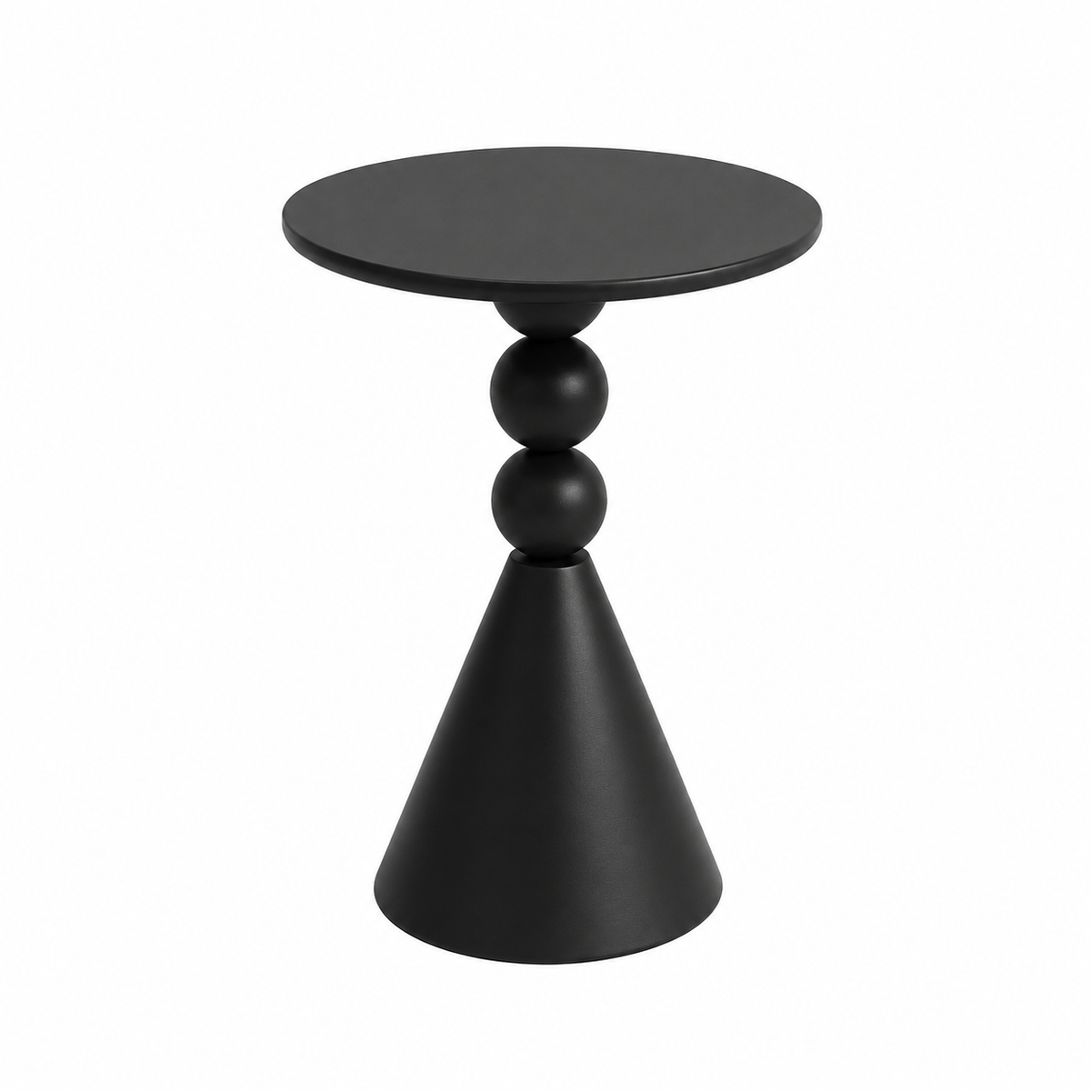 Round Geometric Sculptural Side Table