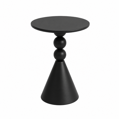 Round Geometric Sculptural Side Table