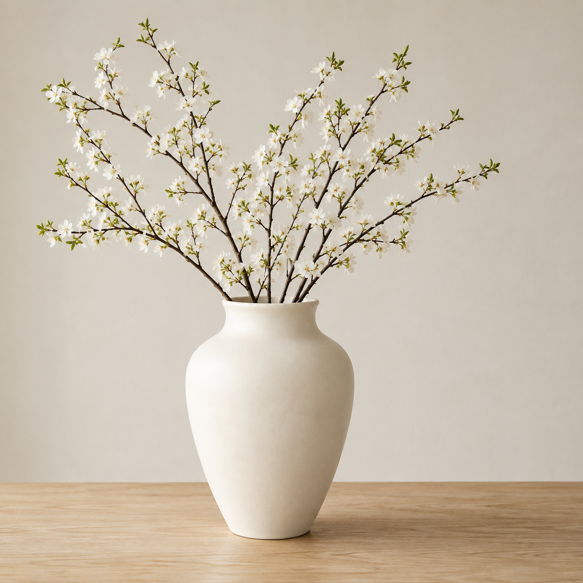 Modern Matte Ceramic Table Vase – Nordic Decorative Flower Urn for Living Room & Home Decor